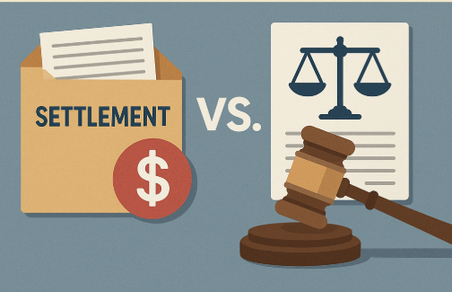 an image showcasing the two common legal paths to asbestos legal cases