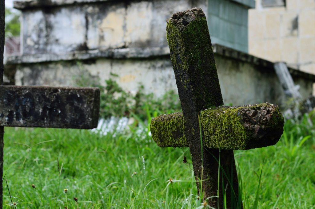 a cemetery symbolizing death