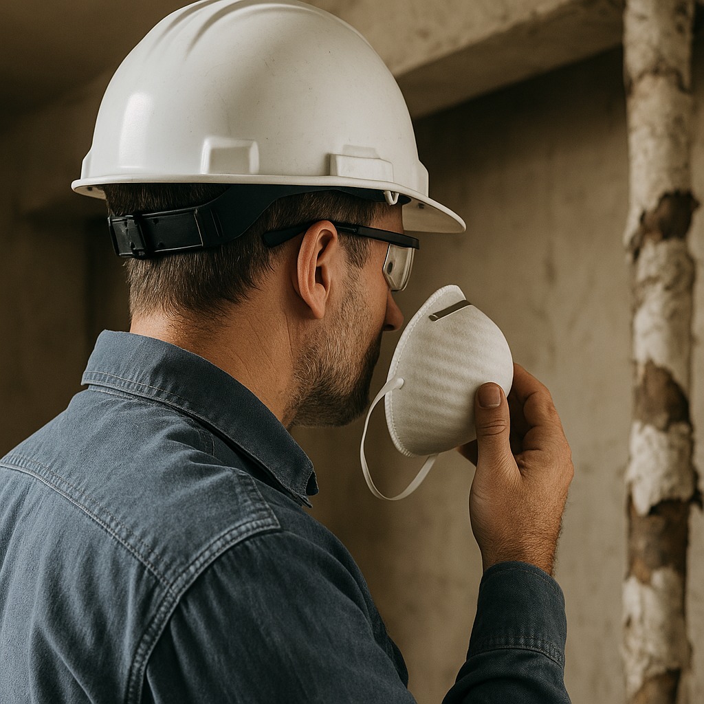 an image of an employer wearing mask to represent how they can be liable with asbestos related cases
